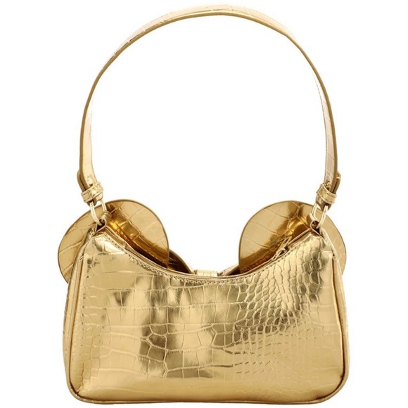 NWT Minnie Mouse Gold Metallic Handbag - Picture 2 of 5